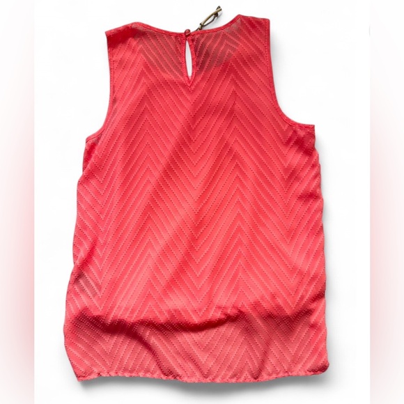 BCX Coral Pink Sleeveless Blouse Clip On Necklace - Picture 4 of 6